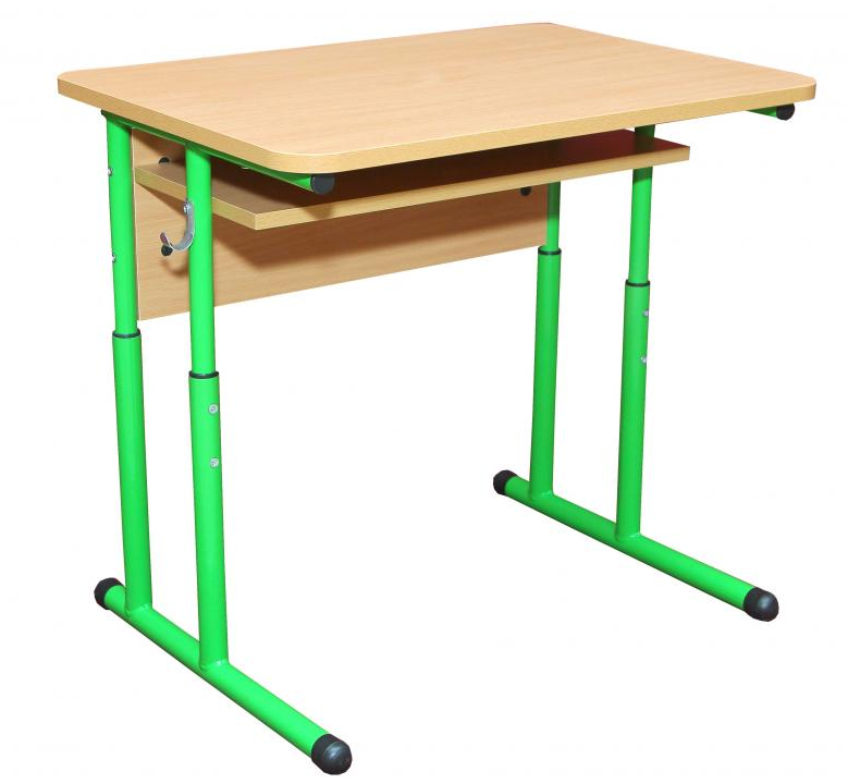 Стіл учнівський одномісний регульований по висоті №4-6 на круглій трубі ( БІГУН , арт.11000-К)